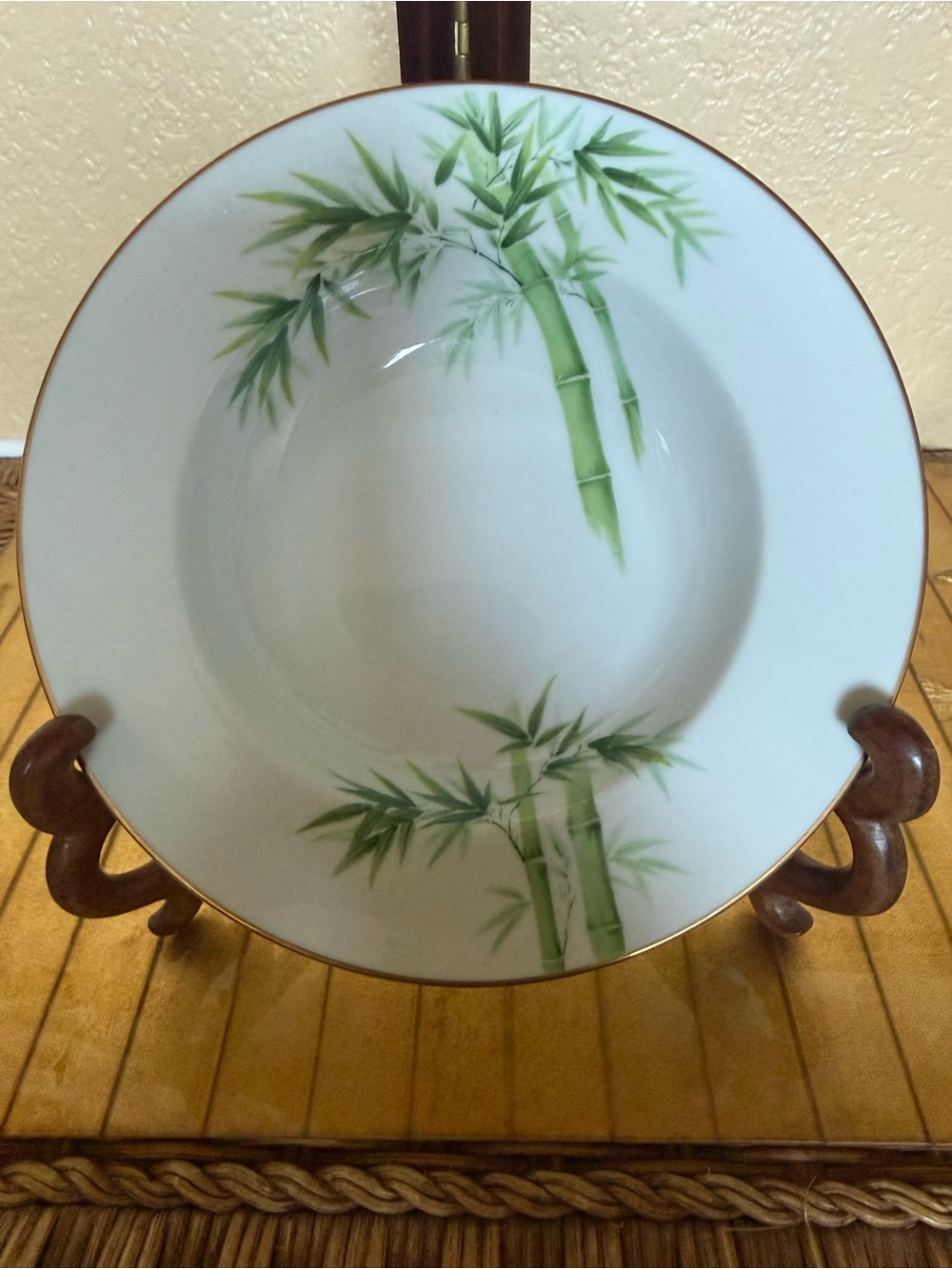 X3 noritake nippon toka kaisha bamboo soup bowls